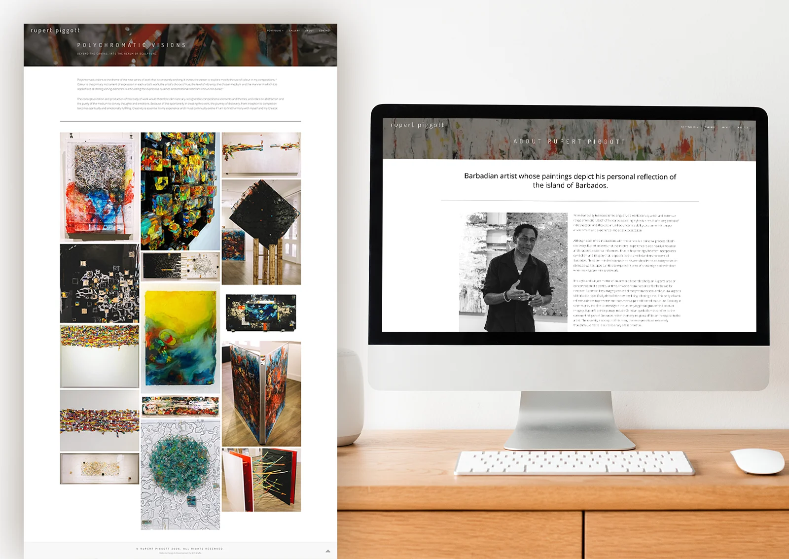 Rupert Piggott website display