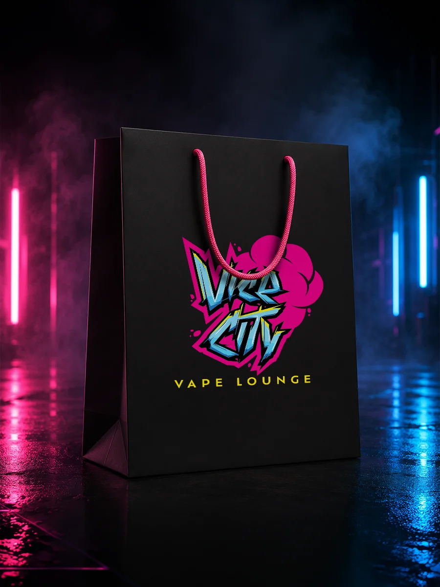 Vice City shopping bag mockup designed by Sheree Taylor