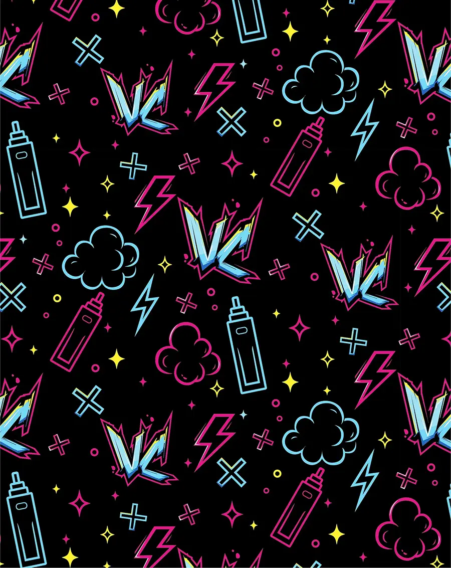 Brand pattern for Vice City Vape Lounge designed by Sheree Taylor