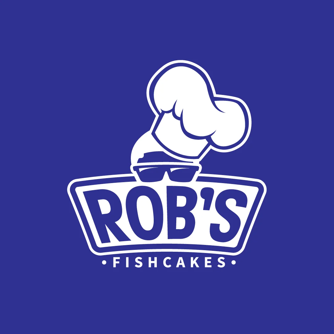 Rob's Fishcakes new inversion version of the logo